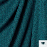 Textured Cotton Blend Suiting - Teal