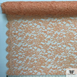 Double Scalloped Leavers Lace - Pale Orange - Fabrics & Fabrics NY