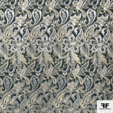 Metallic Paisley Brocade - Fabrics & Fabrics