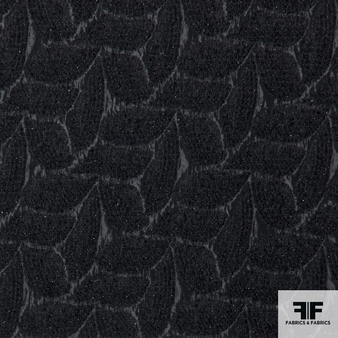 Floral Brocade - Black - Fabrics & Fabrics NY