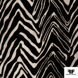 Zebra Print Burnout Velvet - Black