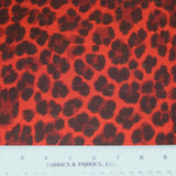 Cheetah Printed Knit - Red/Black - Fabrics & Fabrics NY