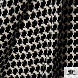 Herringbone Cotton Suiting - Black/White