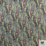 Paisley Printed Crinkled Silk Chiffon - Multicolor