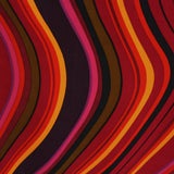 Wavy Striped Printed Silk Crepe De Chine Panel - Multicolor