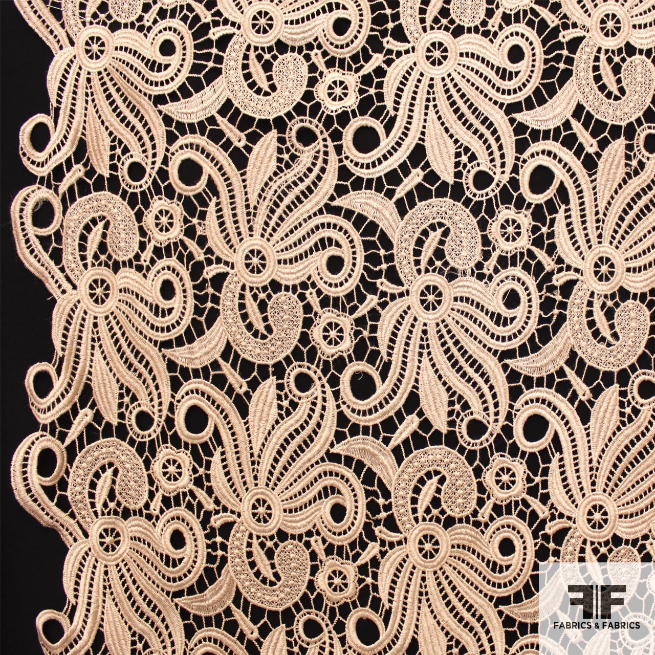 abstract floral guipure mini dress English Factory Guipure Lace Mini Dress