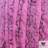 Snakeskin Printed Silk Chiffon - Pink/Black