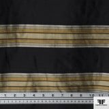 Striped Silk Shantung - Black/Yellow