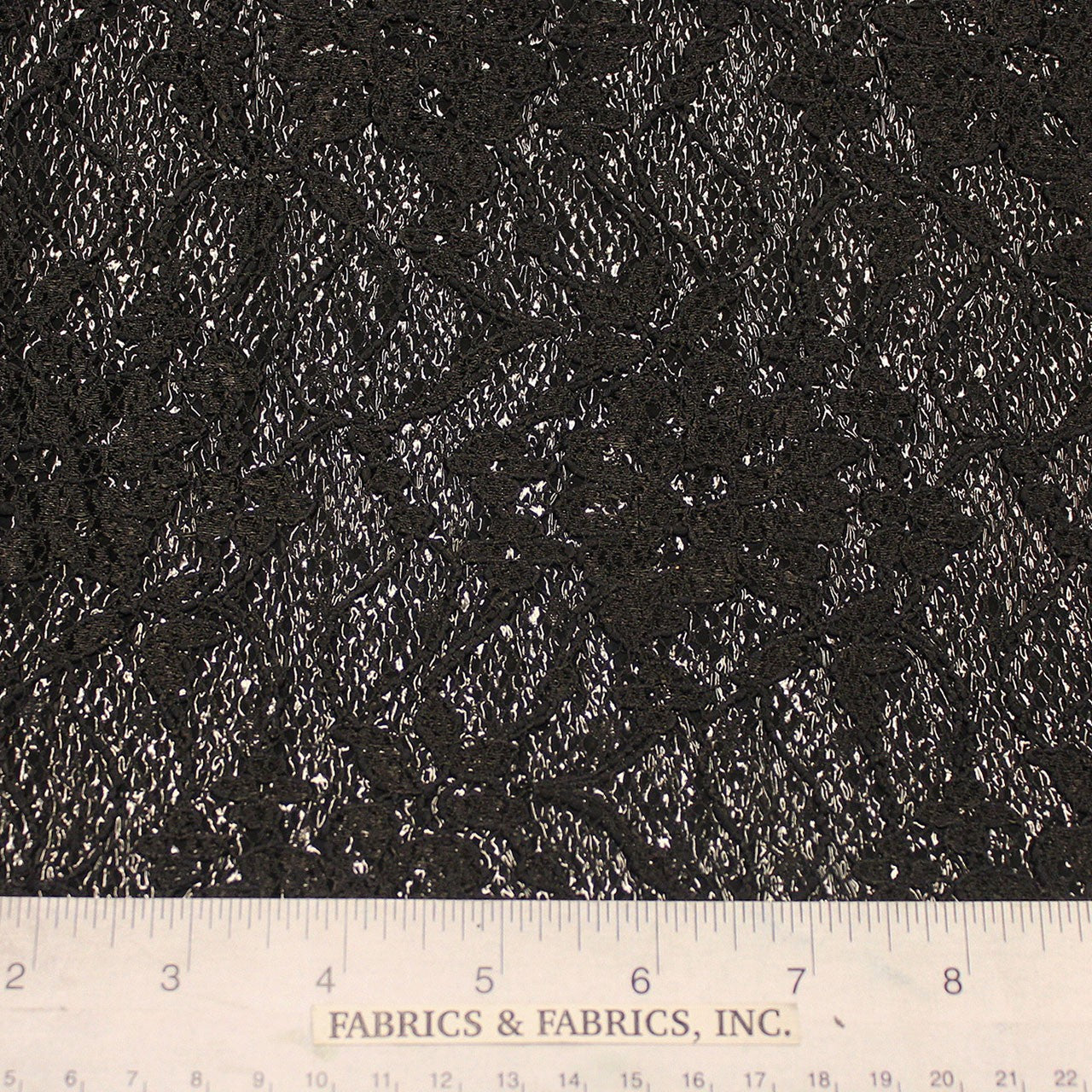 Floral Novelty Lace fabric - Black