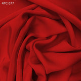 4 Ply Silk Crepe - Lipstick Red - Fabrics & Fabrics NY