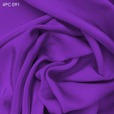 4 Ply Silk Crepe - Purple Flower