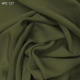 4 Ply Silk Crepe - Khaki Green - Fabrics & Fabrics NY