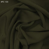 4 Ply Silk Crepe - Olive Green - Fabrics & Fabrics NY