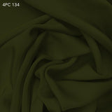 4 Ply Silk Crepe - Pesto Green - Fabrics & Fabrics NY