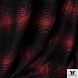 Plaid Wool Suiting - Raspberry/Black