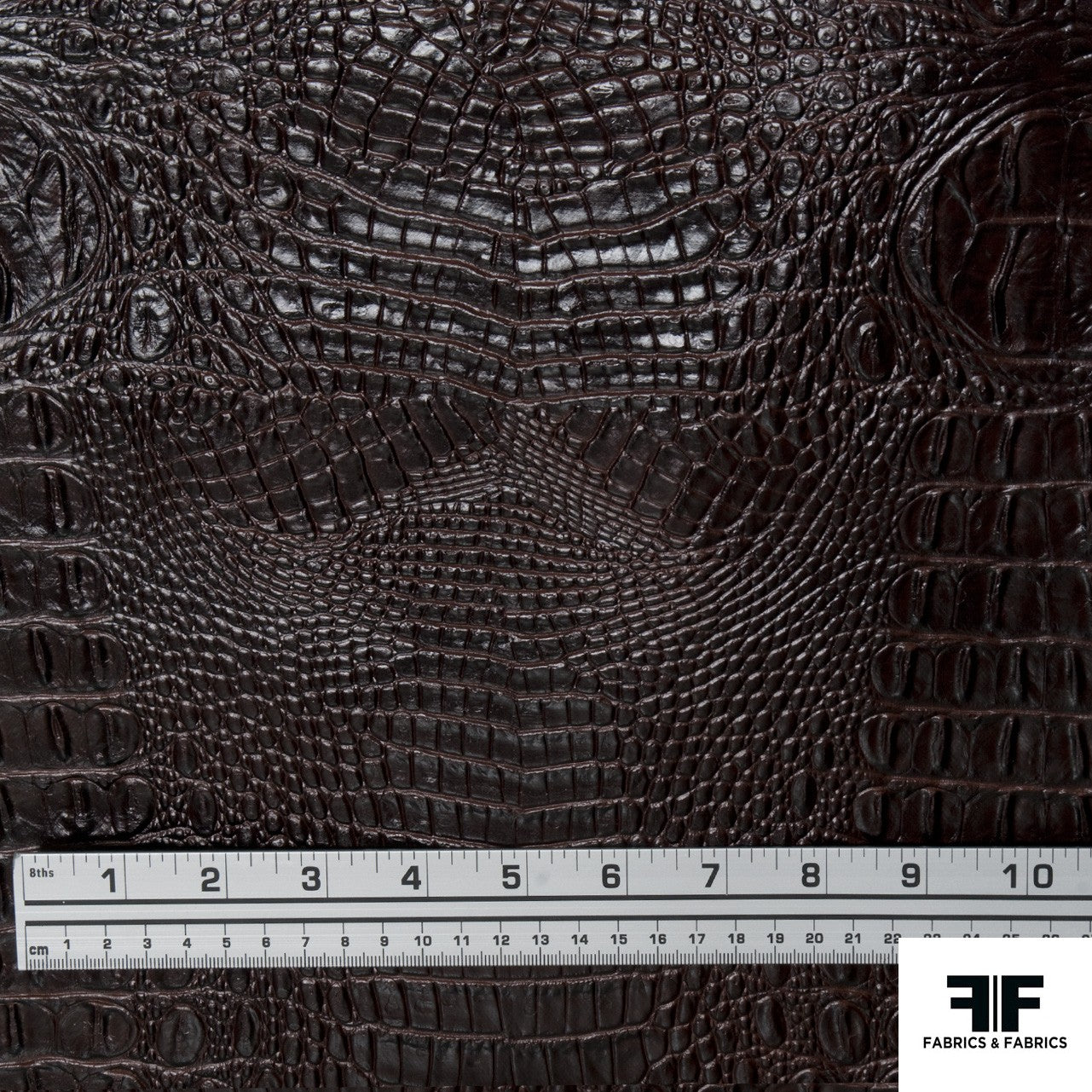 Embossed Alligator Vinyl - Brown - Fabrics & Fabrics NY