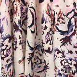 Brushstroke Floral Printed Silk Georgette - Pale Pink