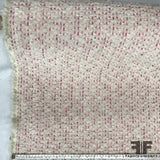 Italian Novelty Wool Tweed - Pink/White