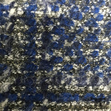 Windowpane Wool Tweed Coating - Blue/Grey/Silver