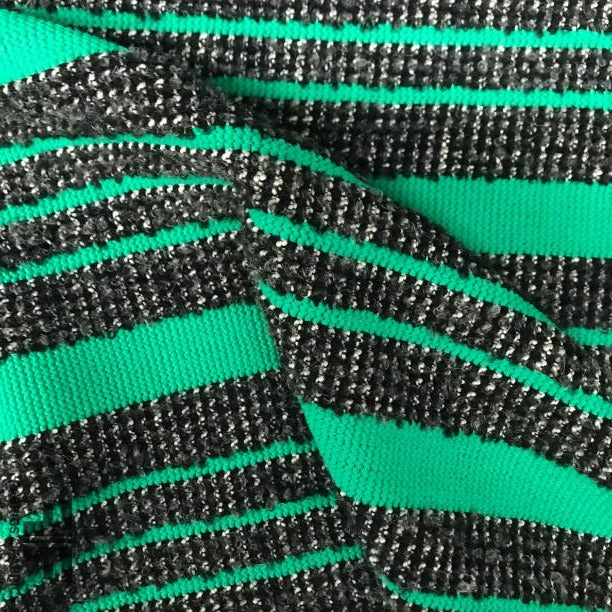 Italian Striped Wool Knit - Green/Black