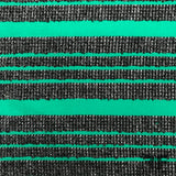 Italian Textured Boucle and Rib Striped Novelty Suiting - Green/Grey/Black
