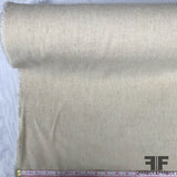 Italian Herringbone Wool Coating - Beige