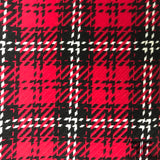 Bold Plaid Wool Coating - Red/Black - Fabrics & Fabrics NY