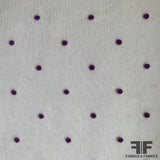 Flocked Tulle - Brown-Orange/Purple - Fabrics & Fabrics NY