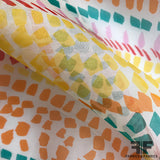 Abstract Printed Silk Organza - Multicolor - Fabrics & Fabrics NY