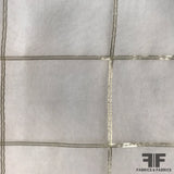 Windowpane Metallic Organza - White/Metallic