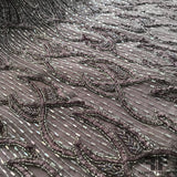 Beaded/Embroidered Silk - Grey - Fabrics & Fabrics NY