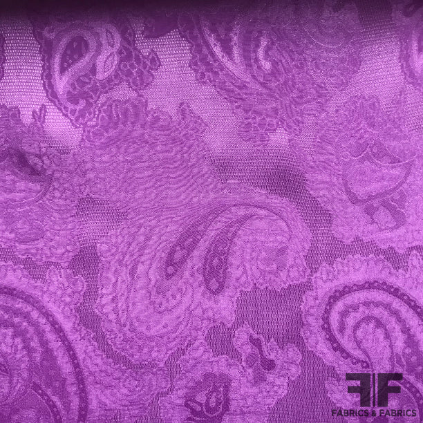 Paisley Featherweight Silk Jacquard - Purple