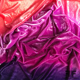 French Ombre Panné Velvet - Pink/Purple/Orange