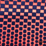 Italian Polka Dot Squares Novelty Poly Blend Knit - Red/Blue