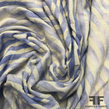 Horizontal Striped Rib Knit - Distressed Purple/White
