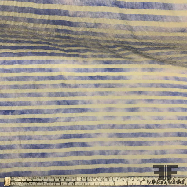 Horizontal Striped Ribbed Knit - Distressed Purple/White - Fabrics ...