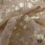 Metallic Silk Chiffon - Beige/Metallic