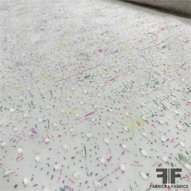 Novelty Italian Confetti Dot Silk Organza - Multicolor
