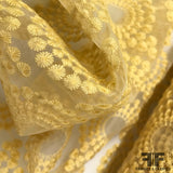  Floral Medallion Sheer Organza - Yellow
