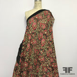 Novelty Floral Pop Embroidered Chiffon - Black/Pink - Fabrics & Fabrics