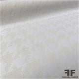 Italian Houndstooth Cotton Jacquard - White/Ivory