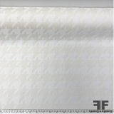 Italian Houndstooth Cotton Jacquard - White/Ivory