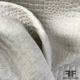 Crocodile Cotton Jacquard - Beige - Fabrics & Fabrics NY