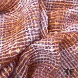 Plaid Novelty Tweed - Orange/Purple