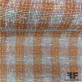 Checkered Novelty Suiting - Orange/Purple - Fabrics & Fabrics NY