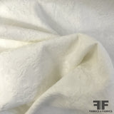 Cotton Stretch Jacquard - White