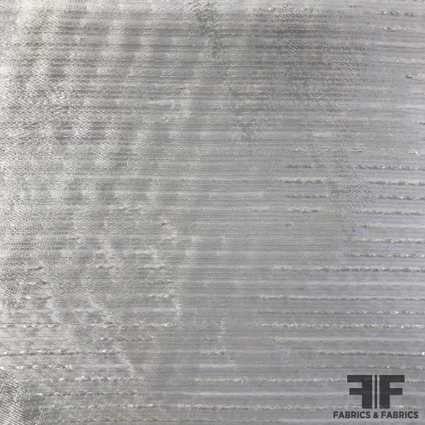 Textured & Embroidered Jacquard - White - Fabrics & Fabrics