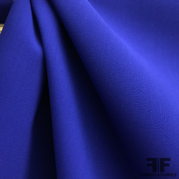 Italian Bonded Wool Crepe - Royal Blue