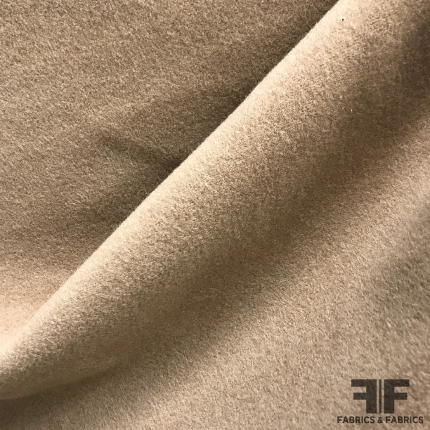 Solid Wool Coating - Camel 