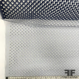 Flocked Netting - Navy/White - Fabrics & Fabrics NY
